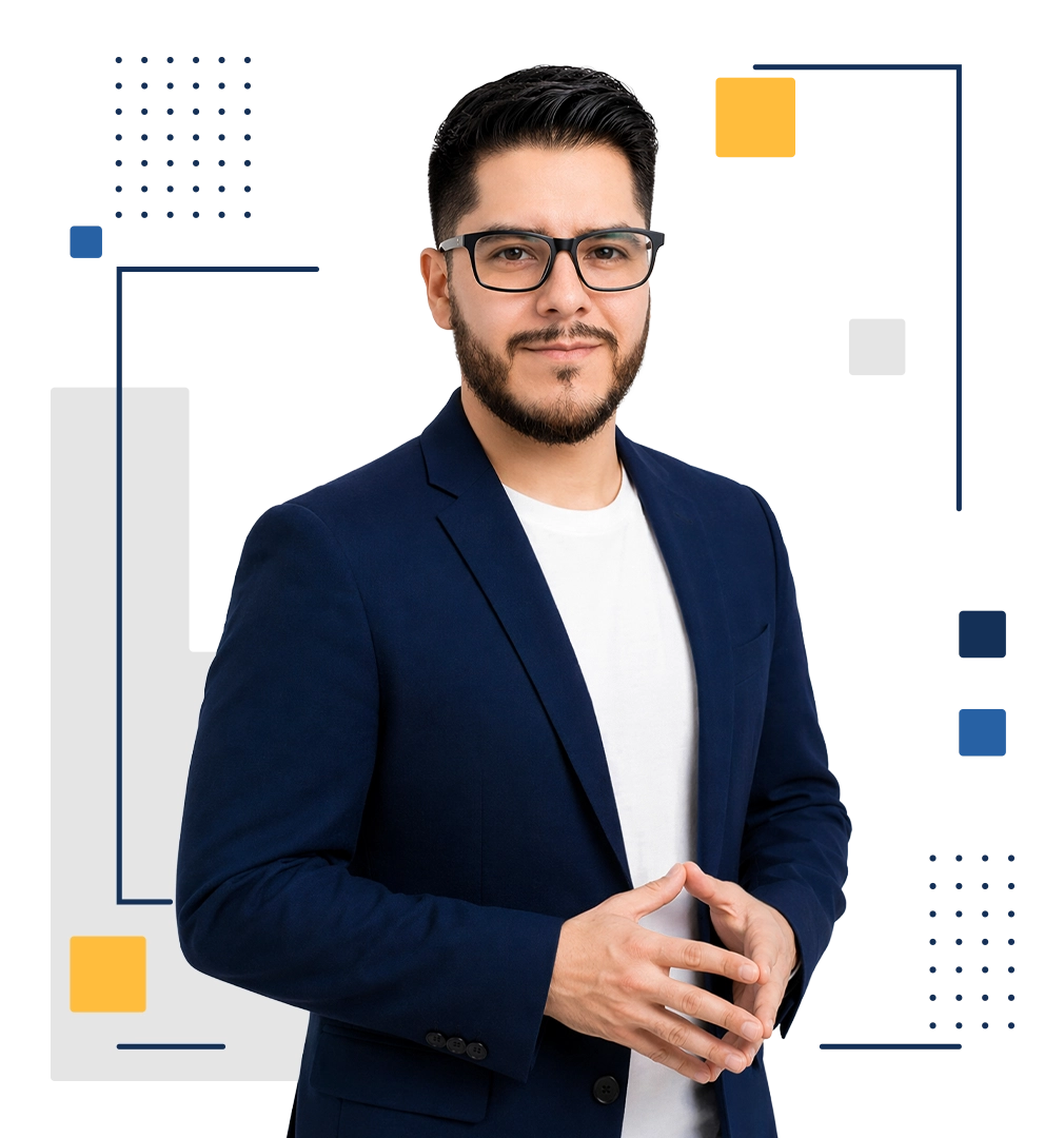 Retrato profesional de Renato Sapaico, especialista en comunicación estratégica, producción audiovisual y marketing digital, proyectando imagen corporativa.